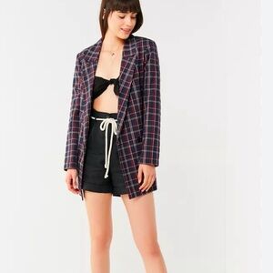 Just Female Holmes Plaid Blazer